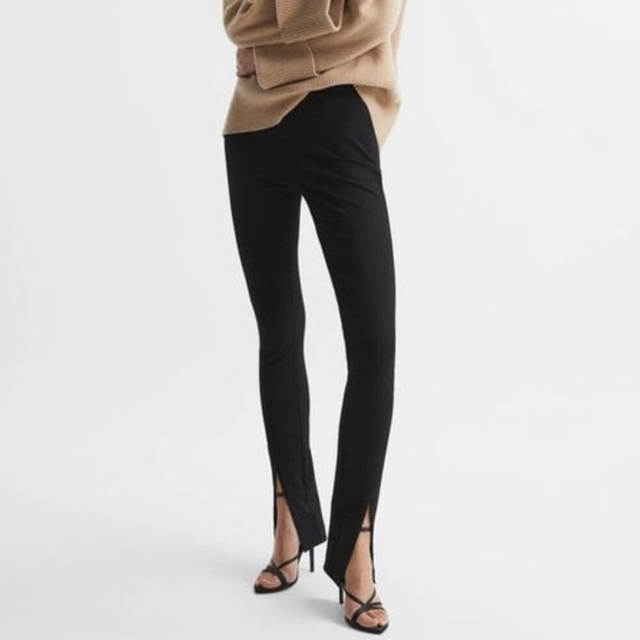 REISS JAYNE SKINNY FIT SPLIT FRONT TROUSERS 4 - Picture 4 of 13